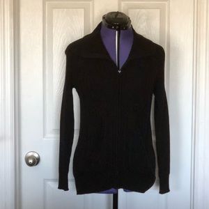 Ladies PM St Johns Bay black zip up cardigan
